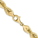 Cargar imagen en el visor de la galería, 14K Yellow Gold 7mm Diamond Cut Rope Bracelet Anklet Choker Necklace Pendant Chain
