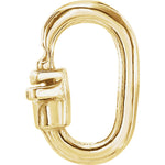 Load image into Gallery viewer, 14k Yellow Gold or Sterling Silver 8mm x 5mm OD 1.2mm Thick Link Lock Jump Ring No Soldering

