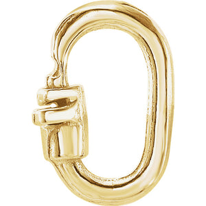 14k Yellow Gold or Sterling Silver 8mm x 5mm OD 1.2mm Thick Link Lock Jump Ring No Soldering