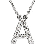 Load image into Gallery viewer, 14k Gold 1/8 CTW Diamond Alphabet Initial Letter A Necklace
