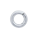 Load image into Gallery viewer, Sterling Silver Round Hinged Push Clasp Pendant Charm Bail Hanger Enhancer Connector
