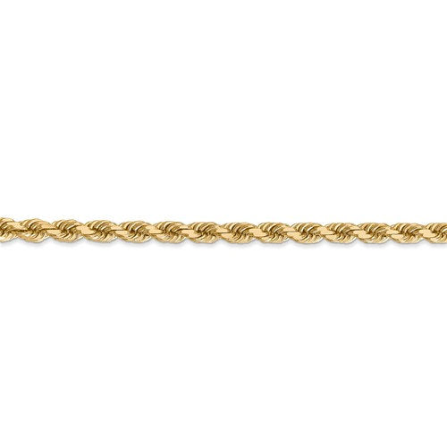 14K Yellow Gold 4mm Diamond Cut Rope Bracelet Anklet Choker Necklace Pendant Chain