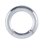 Load image into Gallery viewer, Sterling Silver Round Hinged Push Clasp Pendant Charm Bail Hanger Enhancer Connector
