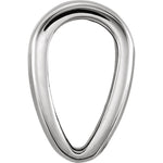 Afbeelding in Gallery-weergave laden, Platinum 18k 14k 10k Yellow Rose White Gold 6.75mm x 3.75mm Bail ID Tapered Bail for Pendant Jewelry Findings
