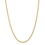 Indlæs billede til gallerivisning 14K Yellow Gold 3mm Diamond Cut Rope Bracelet Anklet Choker Necklace Pendant Chain

