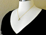 Indlæs billede til gallerivisning 14k Gold 10k Gold Silver Maine State Heart Personalized City Necklace

