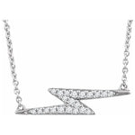 Load image into Gallery viewer, 14k Yellow White Gold Diamond Lightning Bolt Necklace
