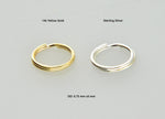 Carica l&#39;immagine nel visualizzatore di Gallery, 14k Yellow Gold or Sterling Silver Oval Split Ring 6.75mm x 5mm OD Outside Diameter 1mm Thick Jewelry Findings

