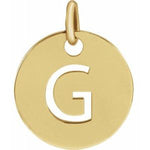 Load image into Gallery viewer, 14k Yellow Rose White Gold or Sterling Silver Block Letter G Initial Alphabet Pendant Charm Necklace

