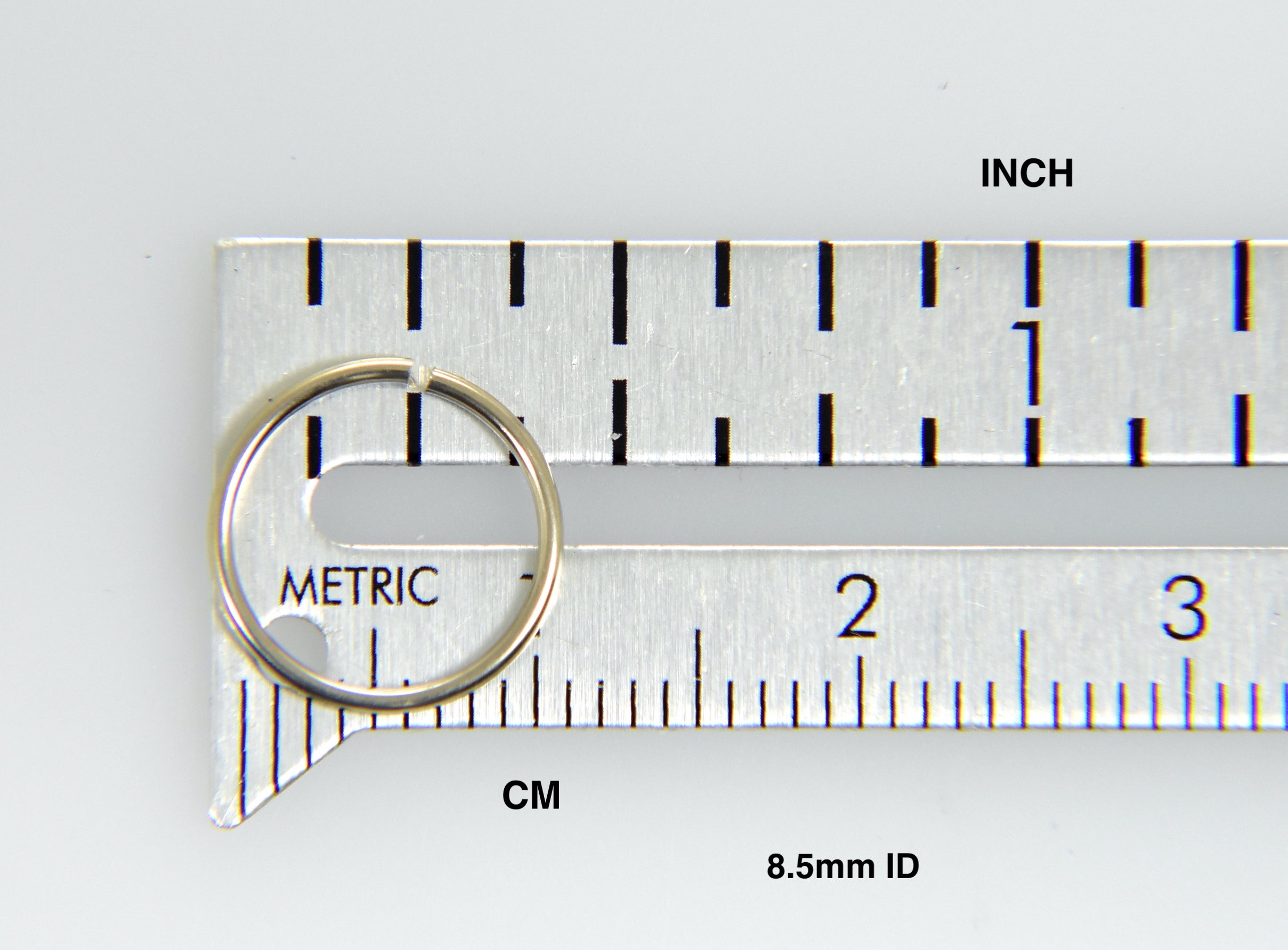 14k Solid Yellow White Gold Round Jump Ring 8.5mm Inside Diameter Gauge 16 18 20