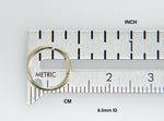 Φόρτωση εικόνας στο εργαλείο προβολής Συλλογής, 14k Solid Yellow White Gold Round Jump Ring 8.5mm Inside Diameter Gauge 16 18 20
