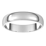 Load image into Gallery viewer, Platinum 4mm Classic Wedding Band Ring Half Round Light
