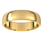 Charger l&#39;image dans la galerie, 14k Yellow Gold 5mm Wedding Ring Band Half Round Light
