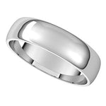 Afbeelding in Gallery-weergave laden, 14k White Gold 5mm Classic Wedding Band Ring Half Round Light
