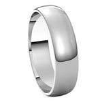 Charger l&#39;image dans la galerie, 14k White Gold 5mm Classic Wedding Band Ring Half Round Light
