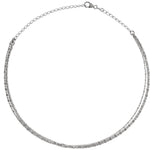 Afbeelding in Gallery-weergave laden, 14k Yellow Rose White Gold Multi 3 Strand Bead Necklace Chain Adjustable 16 inches
