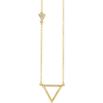 將圖片載入圖庫檢視器 14k Yellow White Rose Gold .05 CTW Diamond Triangle Geometric Style Necklace
