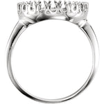 Load image into Gallery viewer, 14K White Gold 13mm Coin Holder Ring Mounting Prong Set for United States US 1 Dollar Type 1 or Mexican 2 Pesos Coins
