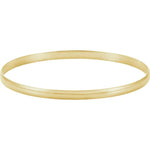 Загрузить изображение в средство просмотра галереи, 14k Yellow White Gold 6mm Half Round Bangle Bracelet
