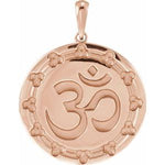 Lade das Bild in den Galerie-Viewer, Platinum or 14k Yellow Rose White Gold or Sterling Silver Ohm Om Pendant Charm Necklace
