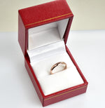 Charger l&#39;image dans la galerie, 14k Rose Gold 3mm Classic Wedding Band Ring Half Round Light
