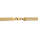 將圖片載入圖庫檢視器 14k Yellow Gold 5.5mm Silky Herringbone Bracelet Anklet Choker Necklace Pendant Chain
