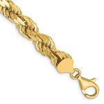 Indlæs billede til gallerivisning 14k Yellow Gold 8mm Diamond Cut Rope Bracelet Anklet Choker Necklace Pendant Chain
