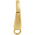 Load image into Gallery viewer, 14k Yellow Rose White Silver 10.7mm x 7mm Triggerless Push Clasp Pendant Charm Bail
