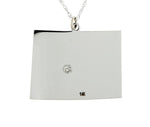 Lade das Bild in den Galerie-Viewer, 14k Gold 10k Gold Silver Colorado CO State Map Diamond Personalized City Necklace

