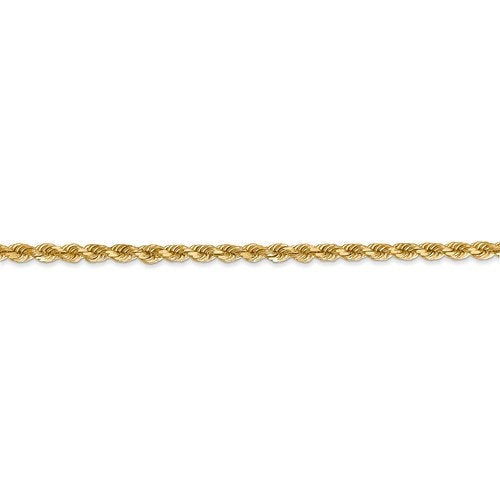 14K Yellow Gold 2.75mm Diamond Cut Rope Bracelet Anklet Choker Necklace Pendant Chain
