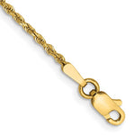 Indlæs billede til gallerivisning 14K Yellow Gold 1.5mm Diamond Cut Rope Bracelet Anklet Choker Necklace Pendant Chain
