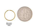 Φόρτωση εικόνας στο εργαλείο προβολής Συλλογής, 14k Solid Yellow White Gold Round Jump Ring 10mm Inside Diameter Gauge 20 Jewelry Findings
