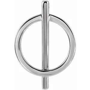 Platinum 14k Yellow Rose White Gold Sterling Silver Circle Bar Modern Contemporary Minimalist Pendant Charm Necklace