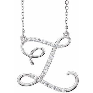 14K Yellow Rose White Gold Diamond Letter Z Initial Alphabet Necklace Custom Made To Order