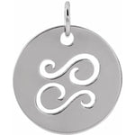 Afbeelding in Gallery-weergave laden, Platinum 14k Yellow Rose White Gold Sterling Silver Cancer Zodiac Horoscope Cut Out Round Disc Pendant Charm Necklace
