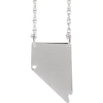 Load image into Gallery viewer, 14k Gold 10k Gold Silver Nevada State Heart Personalized City Necklace
