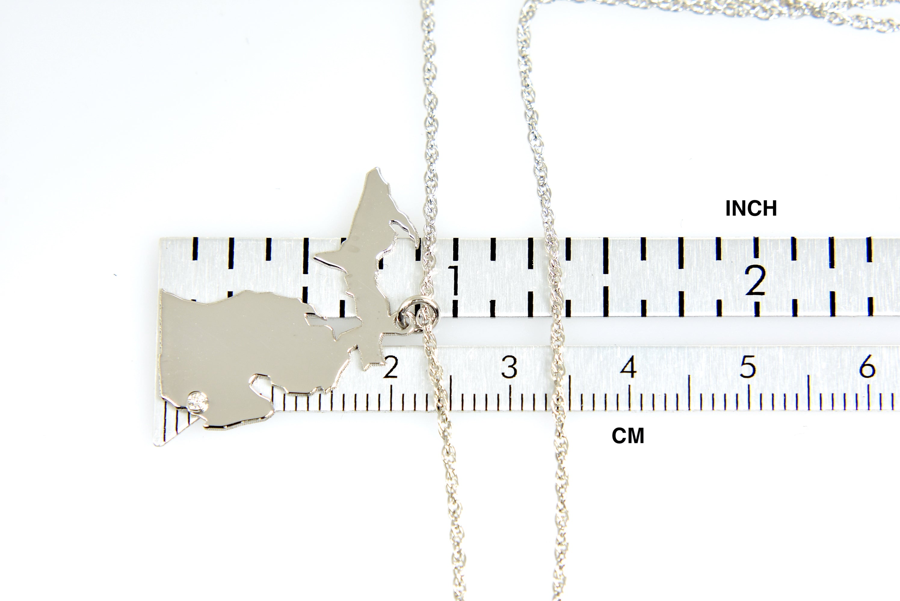 14k Gold 10k Gold Silver Michigan MI State Map Diamond Personalized City Necklace