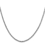 Indlæs billede til gallerivisning 14K White Gold 2mm Byzantine Bracelet Anklet Choker Necklace Pendant Chain

