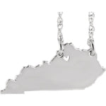 將圖片載入圖庫檢視器 14k Gold 10k Gold Silver Kentucky State Heart Personalized City Necklace
