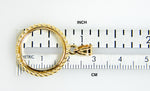 Φόρτωση εικόνας στο εργαλείο προβολής Συλλογής, 14K Yellow Gold 1/10 oz or One Tenth Ounce American Eagle Coin Holder Holds 16.5mm x 1.3mm Coin Polished Rope Prong Bezel Pendant Charm
