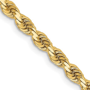14K Yellow Gold 3.25mm Diamond Cut Rope Bracelet Anklet Choker Necklace Pendant Chain