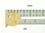 Загрузить изображение в средство просмотра галереи, 14k Yellow Rose White Gold or Silver Round Disc Heart Pierced Pendant Charm Necklace Personalized Engraved
