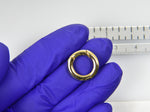 Φόρτωση εικόνας στο εργαλείο προβολής Συλλογής, 14k Yellow White Gold 15mm OD Round Push Bail Hinged Clasp Triggerless for Pendants Charms Bracelets Anklets Necklaces

