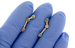 Load image into Gallery viewer, Platinum 14k Yellow Rose White Gold Ethiopian Opal .08 CTW Diamond Ear Climbers Earrings
