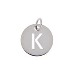 Lade das Bild in den Galerie-Viewer, 14k Yellow Rose White Gold or Sterling Silver Block Letter K Initial Alphabet Pendant Charm Necklace
