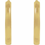 이미지를 갤러리 뷰어에 로드 , Platinum 14K Solid Yellow Rose White Gold 10mm Classic Round Huggie Hinged Hoop Earrings Made to Order

