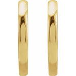 画像をギャラリービューアに読み込む, Platinum 14K Solid Yellow Rose White Gold 15mm Classic Round Huggie Hinged Hoop Earrings Made to Order
