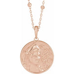 Cargar imagen en el visor de la galería, Platinum 14k Yellow Rose White Gold Athena Greek Goddess Pendant Charm Necklace
