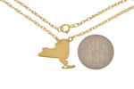 Carica l&#39;immagine nel visualizzatore di Gallery, 14k Gold 10k Gold Silver New York State Heart Personalized City Necklace
