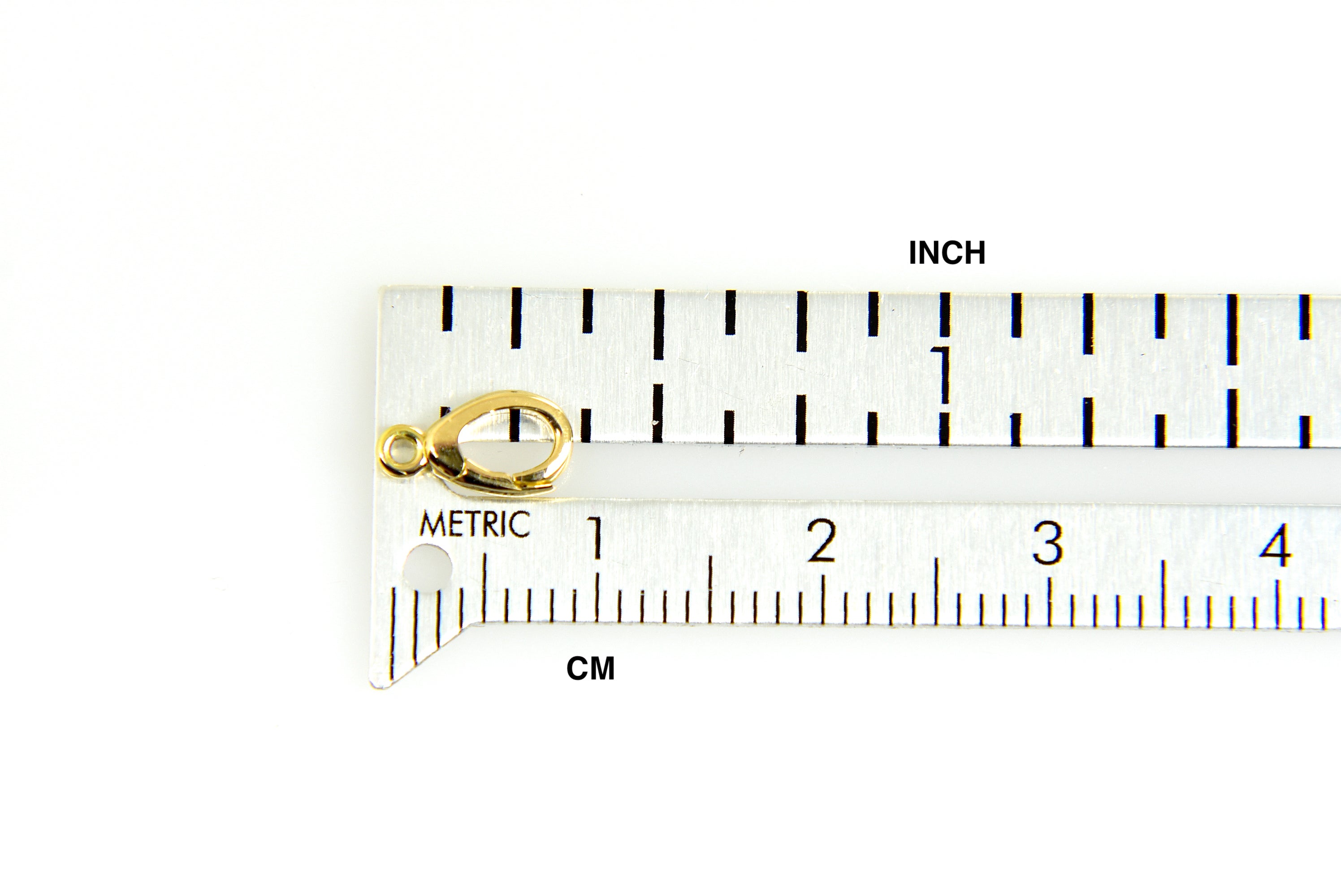 14k Gold 18k Gold Platinum 8.6x4.75mm Triggerless Charm Bail Clasp Jump Ring